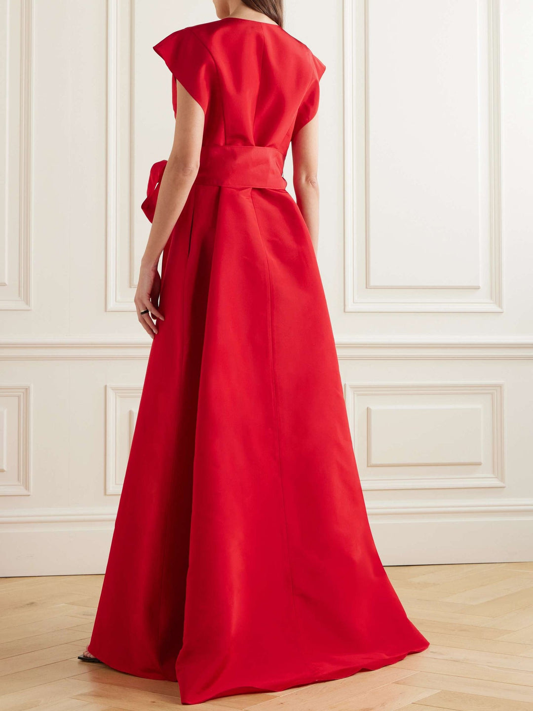 cap-sleeve gown with waist sash – ODD- VIVIEN