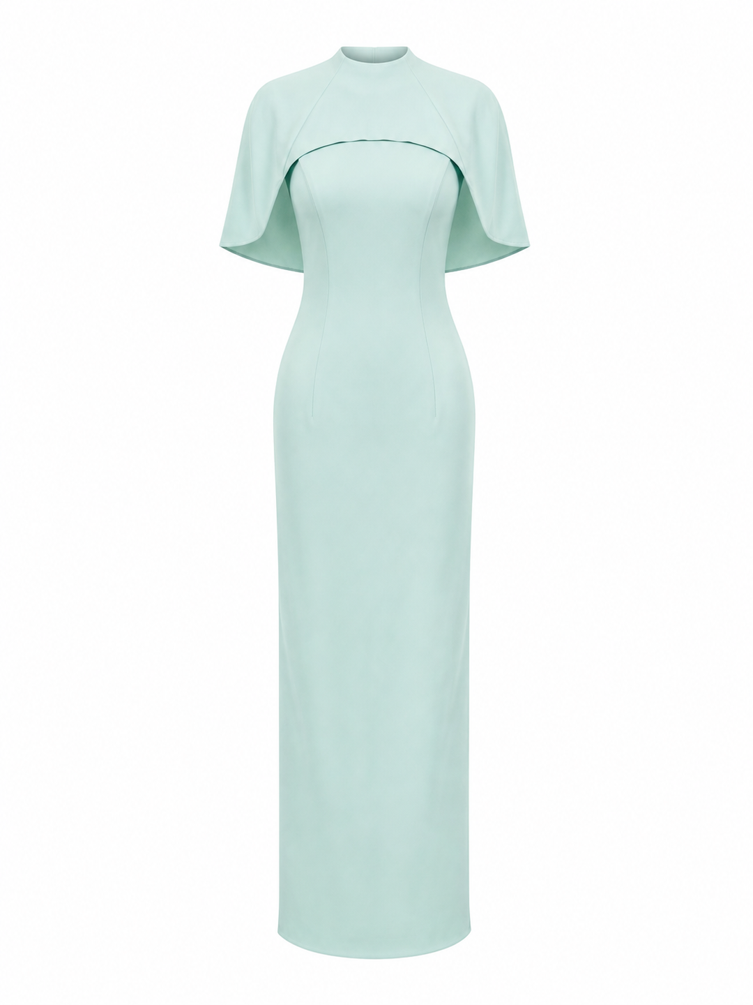 Cape Sleeve Fitted Maxi Dress – MINT