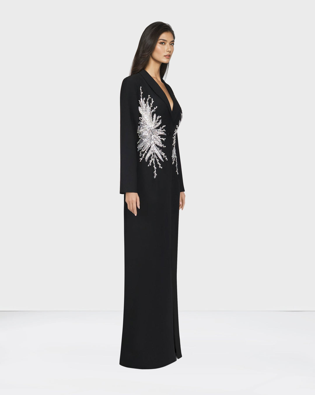 ODD-Sequined blazer black dress
