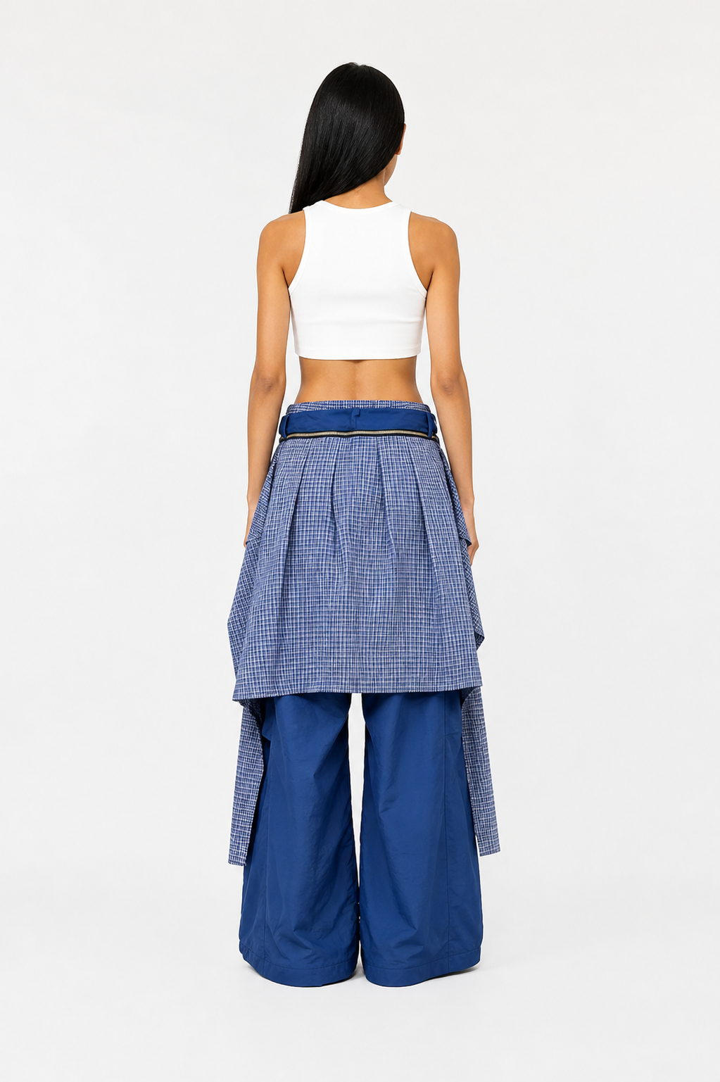 Layered Utility Wide-Leg Pants with Drawstring – NOVARA
