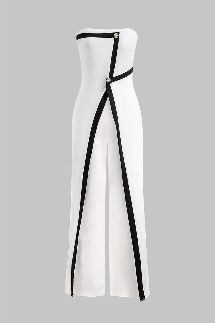 Wrap High Waist Sleeveless Jumpsuit