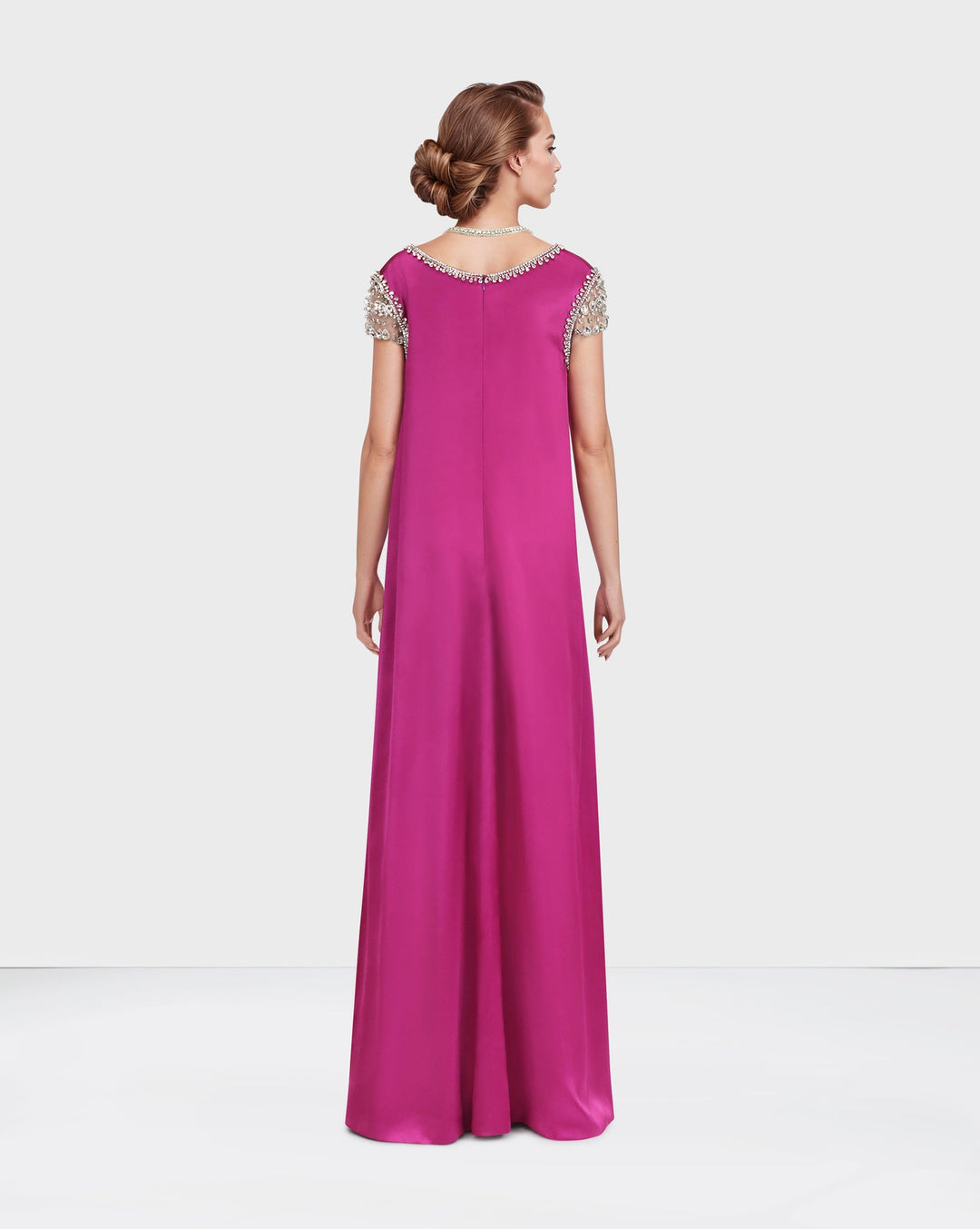 Neck and shoulder beaded dress with loose-fitting - ODD-ROZEN