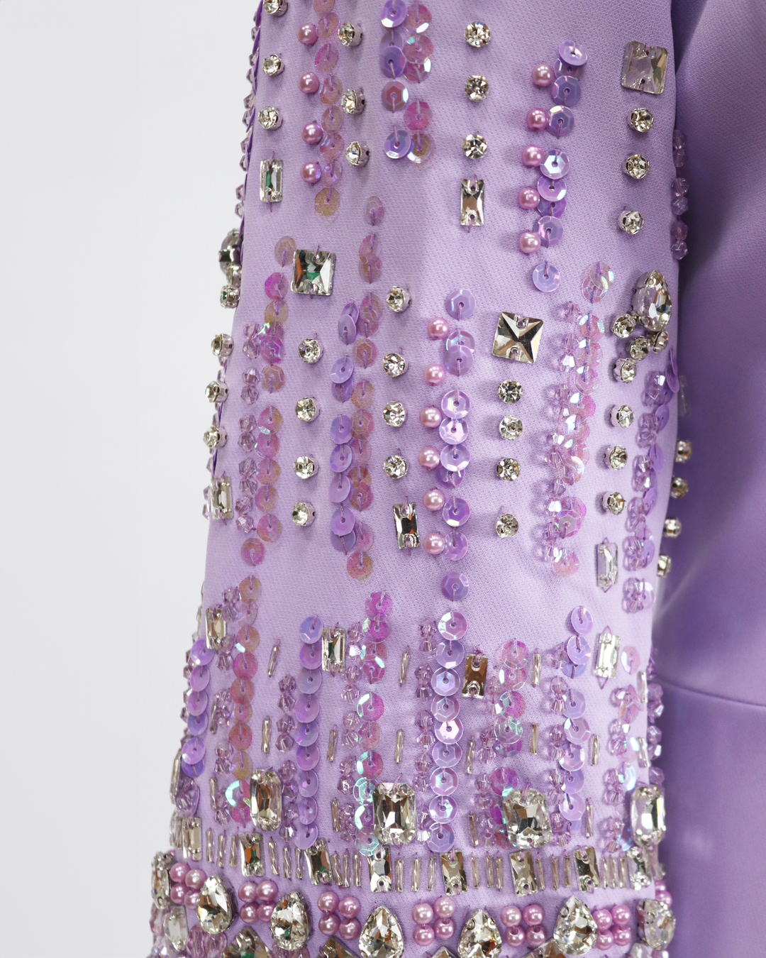 Beaded sleeve column gown – Bloma-1