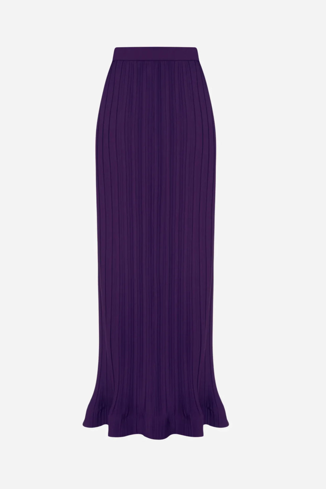 Pleated flared-sleeve top and maxi skirt set with waist belt – Rosiny