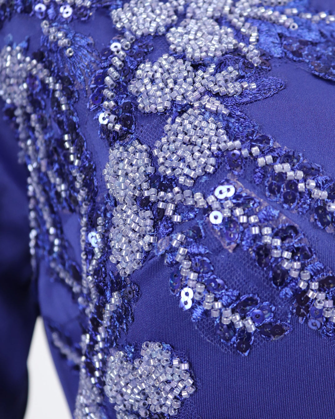 ODD-Long sleeve Floor-Length Dress with beaded side-Fadwa