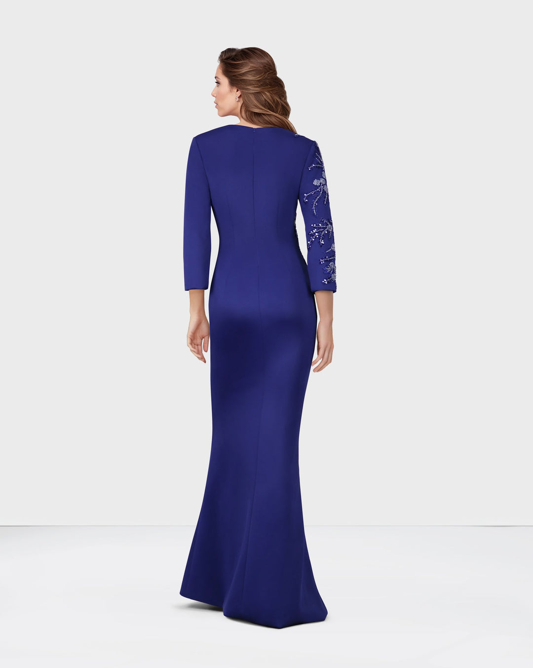 ODD-Long sleeve Floor-Length Dress with beaded side-Fadwa