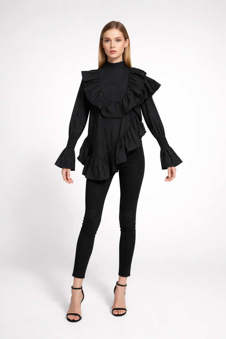Elegant Ruffled Blouse – Blocka