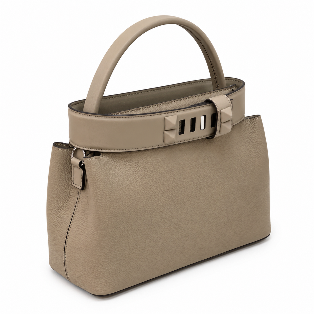 Taupe Leather Belt Accent Tote Bag – ÉTOFFE