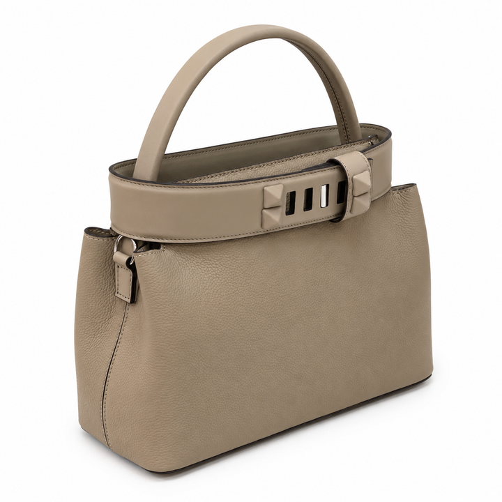 Taupe Leather Belt Accent Tote Bag – ÉTOFFE