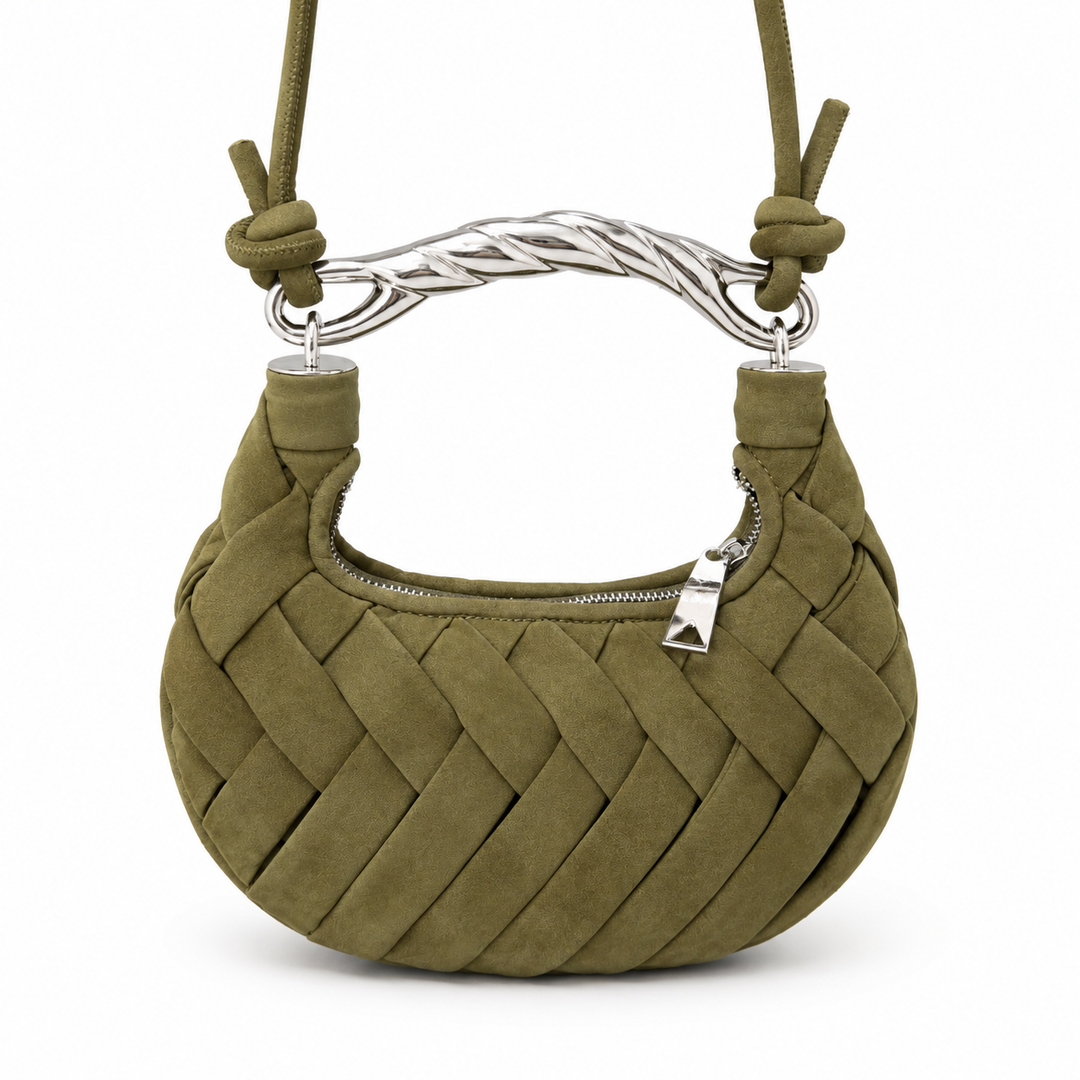 Woven Crescent Shoulder Bag – CAMELLE