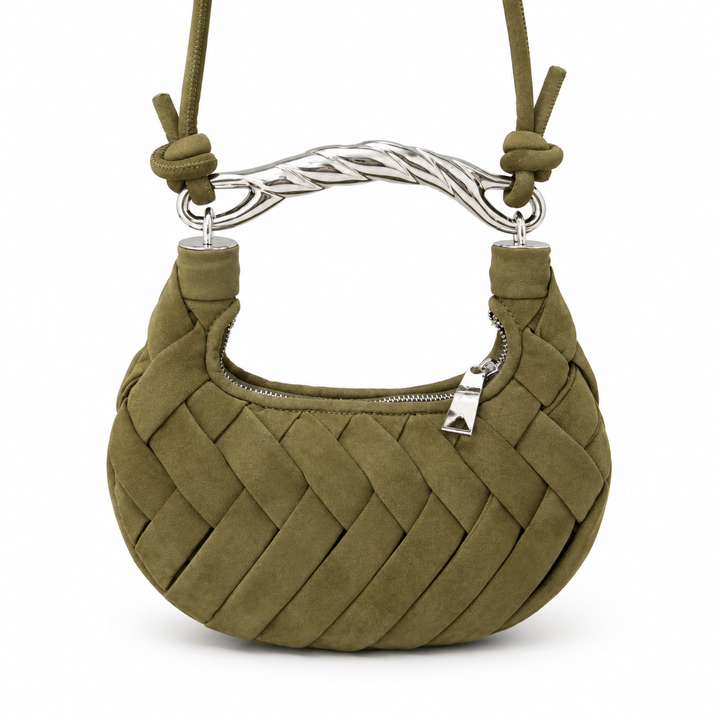 Woven Crescent Shoulder Bag – CAMELLE