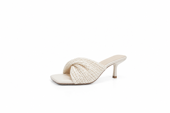 Woven Knot Square Toe Mule Heels – SANDÉLLE