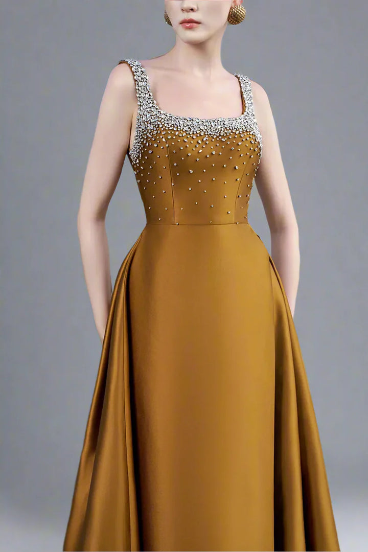Embellished Sleeveless Gown with A-line Skirt - NOVA