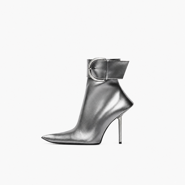 Pointed Toe Buckle Ankle Boots – SIGNATURE