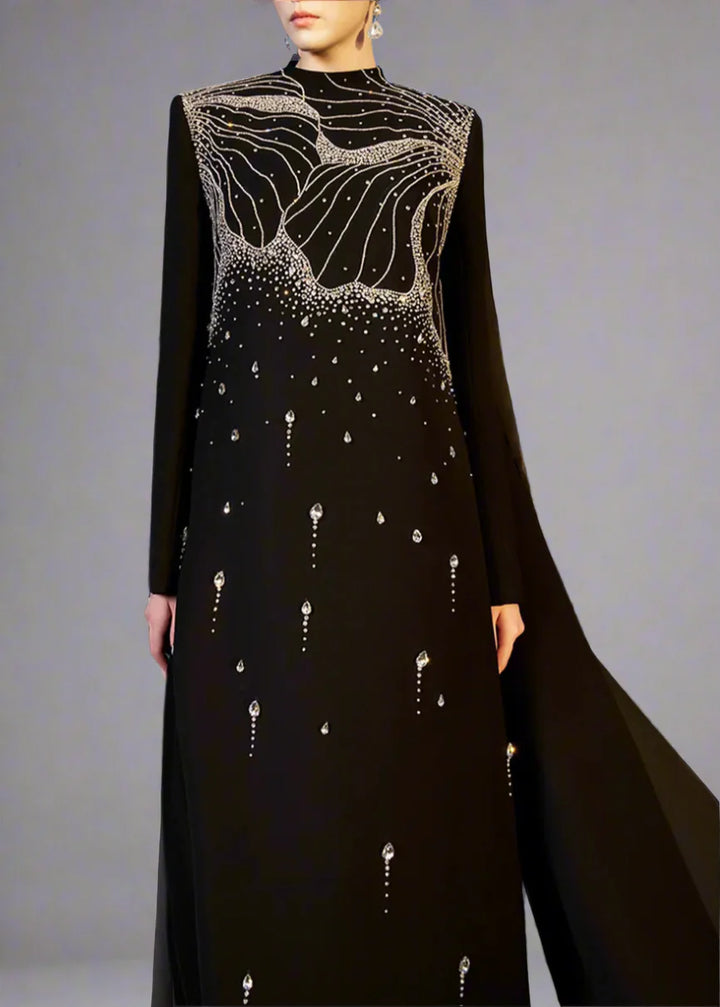 A-line dress with high neck - ORION-1