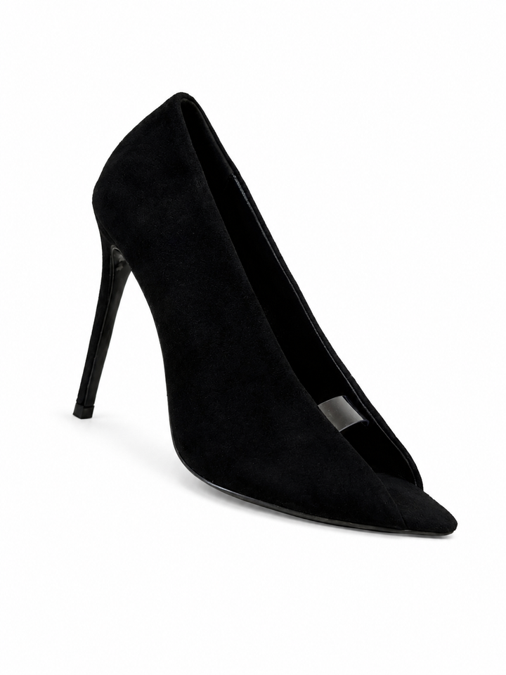 Dark Chocolate Suede Stiletto Pumps – Timeless