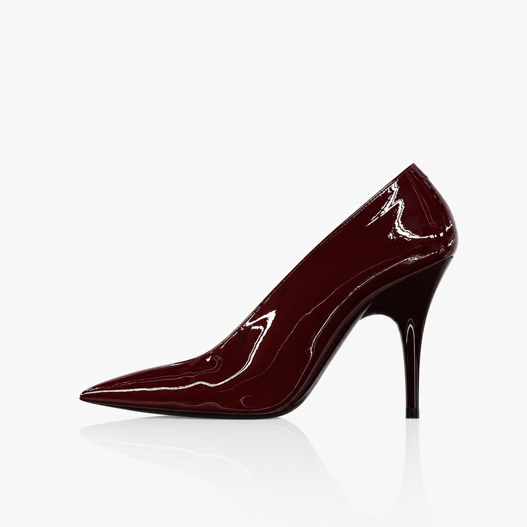 Patent Pointed Toe Stiletto Pumps – NUDE