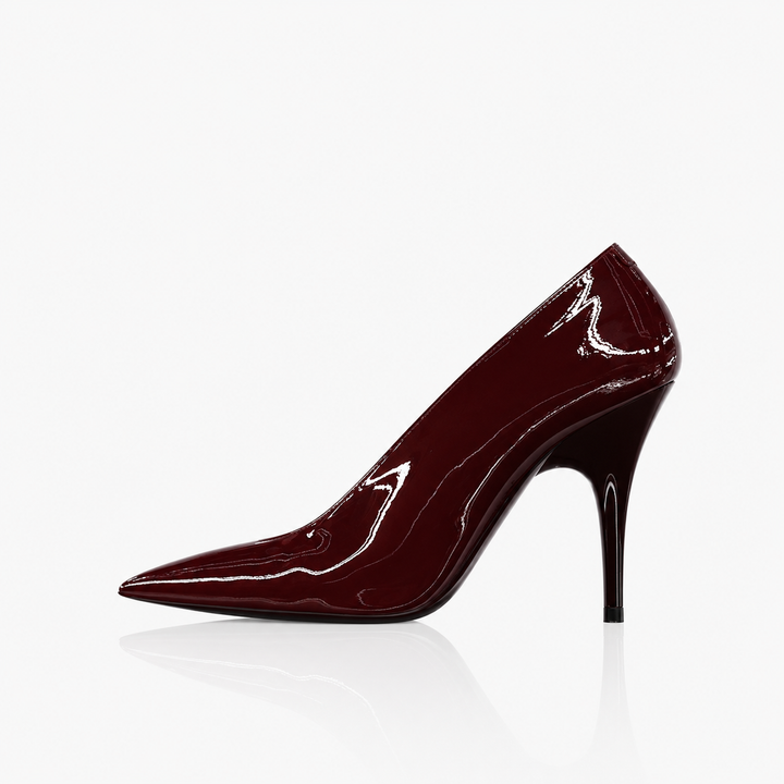 Patent Pointed Toe Stiletto Pumps – NUDE