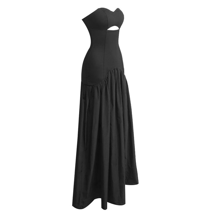 Black Strapless Cut-Out Structured Maxi Dress – VÉRONA