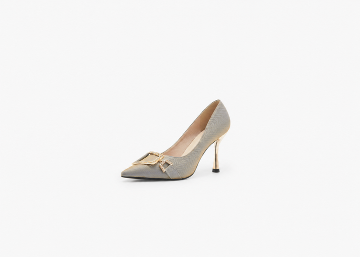 Elegant Ivory Pointed Toe Stiletto Heels - Pumps