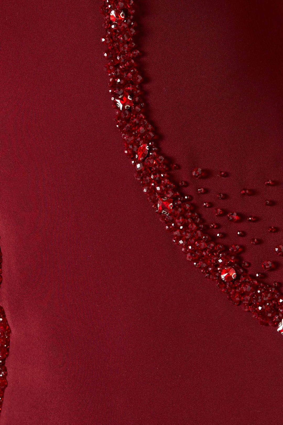 Embellished square-neck gown with contour beading – VIOLETTA