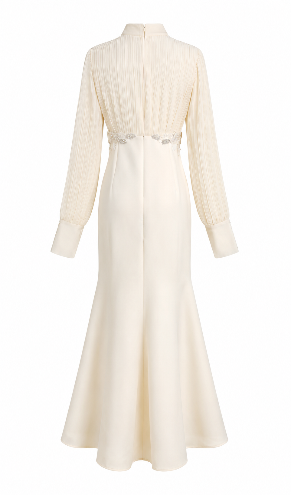 Pearl Waist Bow Maxi Dress - Timeless