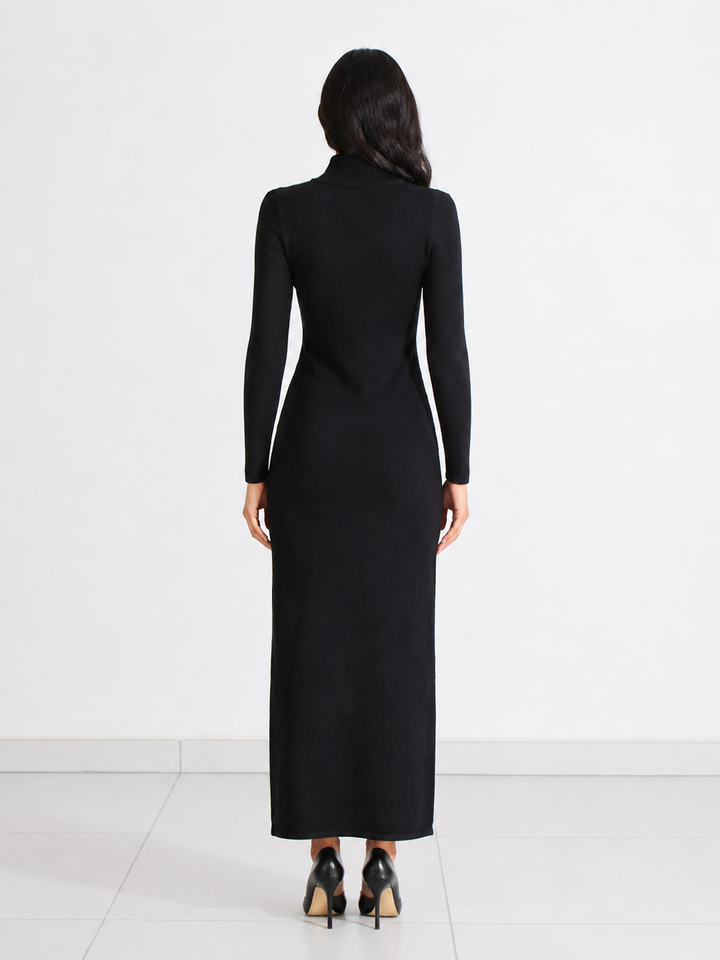 Buckle Detail Knit Maxi Dress - Urban
