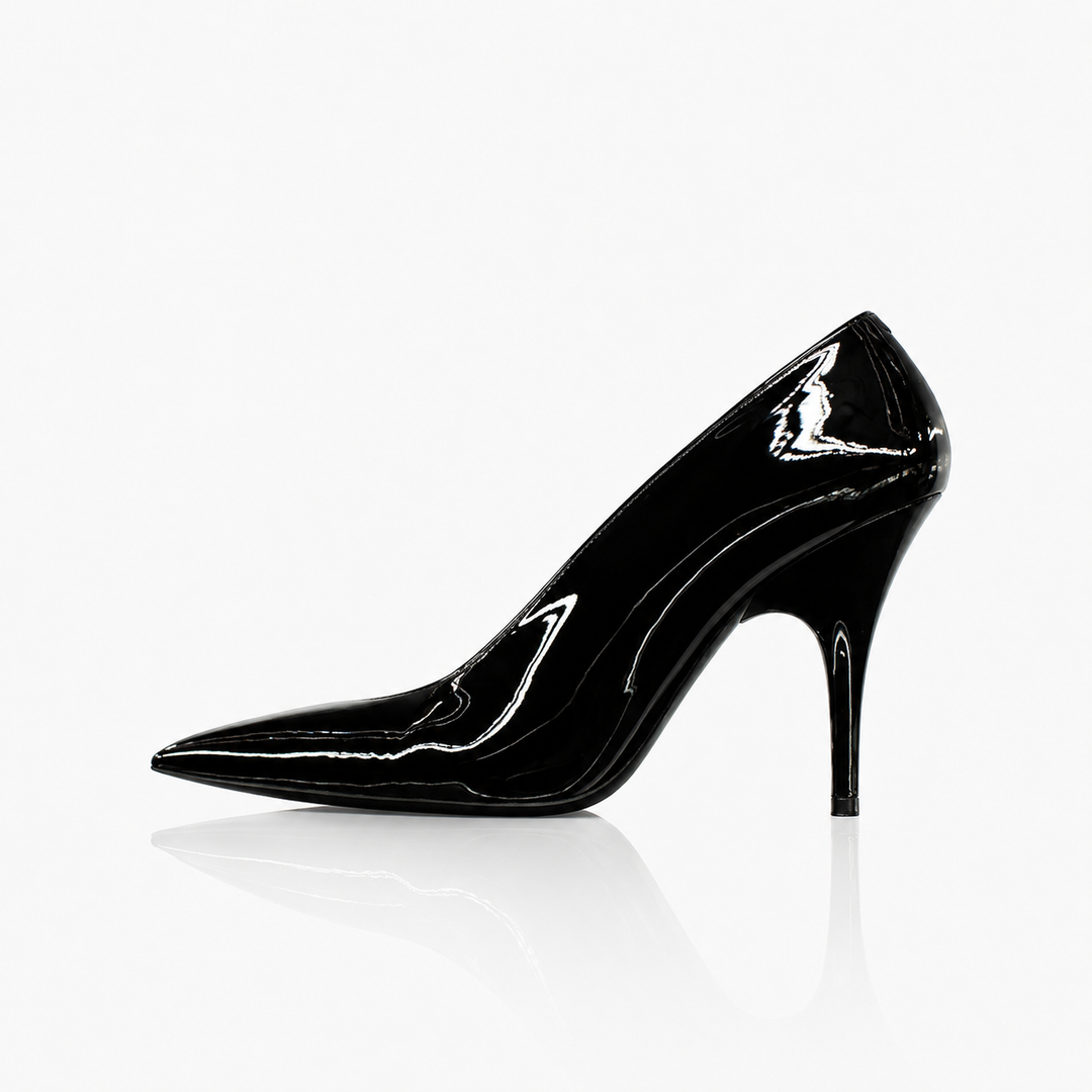 Patent Pointed Toe Stiletto Pumps – NUDE