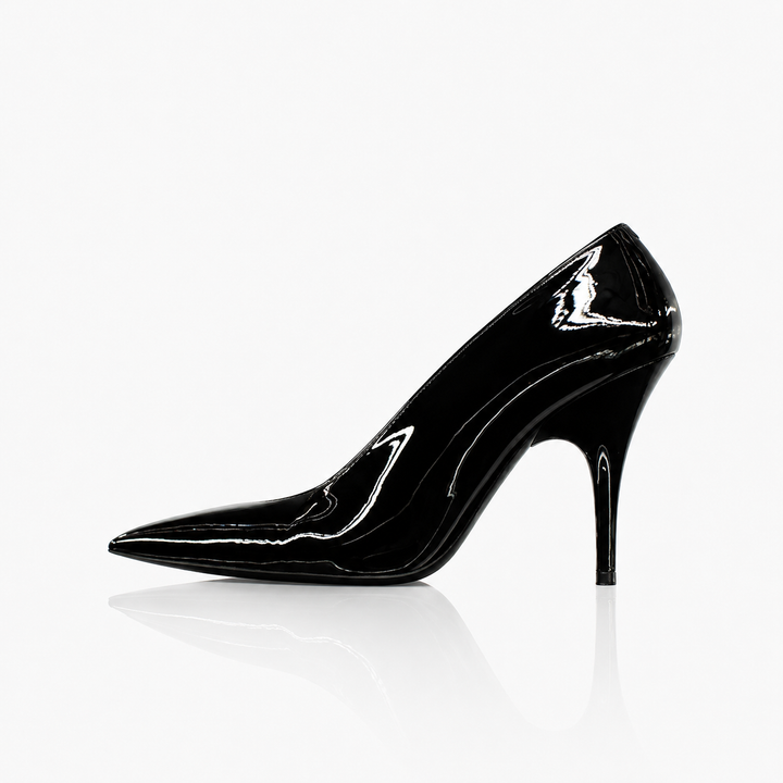 Patent Pointed Toe Stiletto Pumps – NUDE