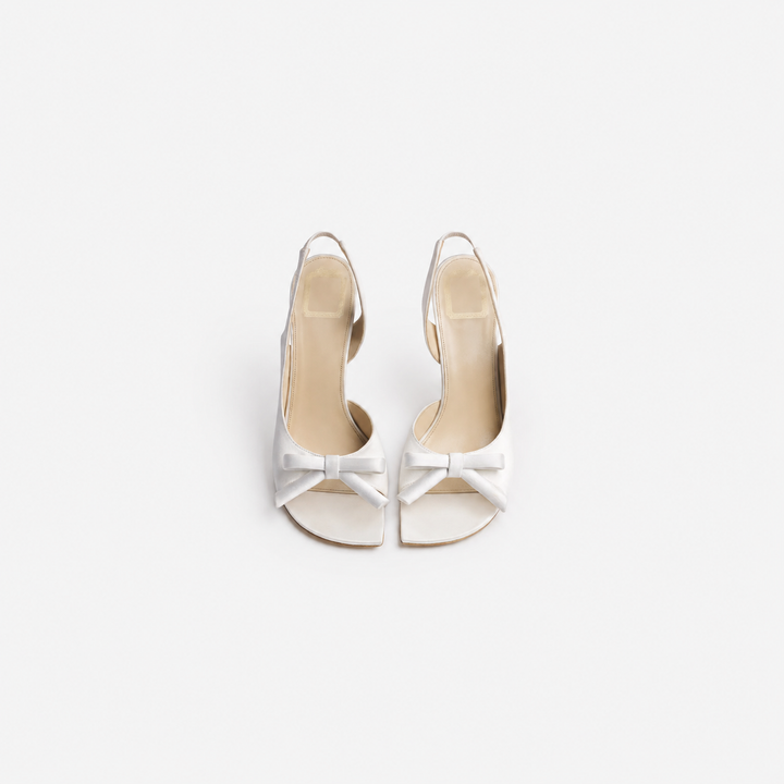 Black Bow Slingback Kitten Heels – Minimal