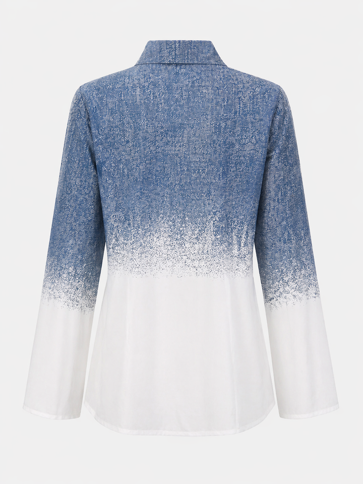 Denim Gradient Sheer Two-Piece Set-DESERT