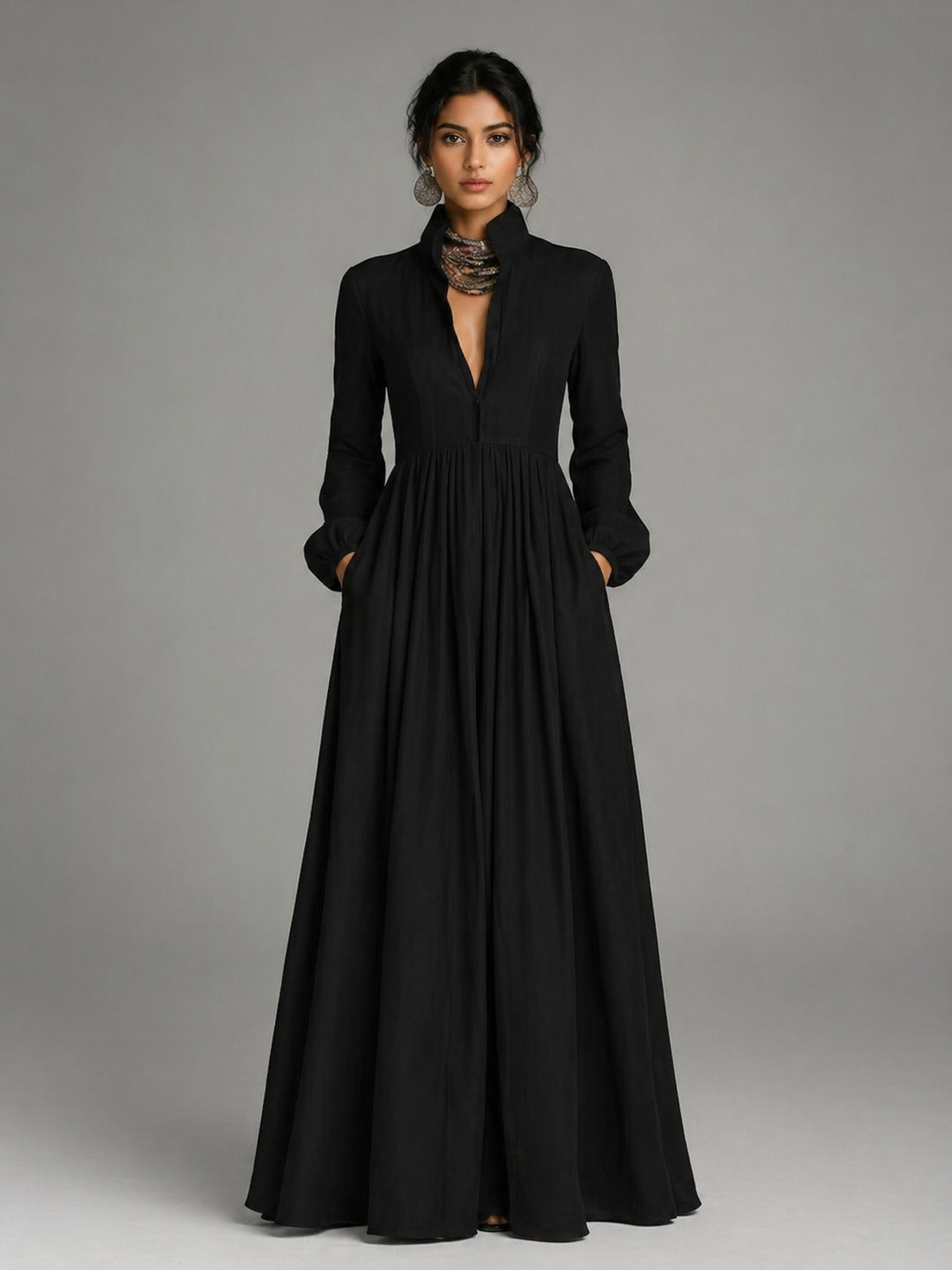 Lime Green Gathered Waist Shirt Maxi Dress - ROSÉVAS