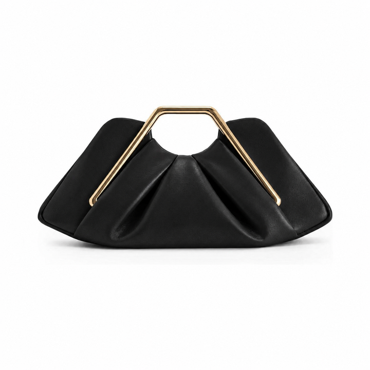 Caramel Geometric Handle Clutch Bag – VÉRALUX
