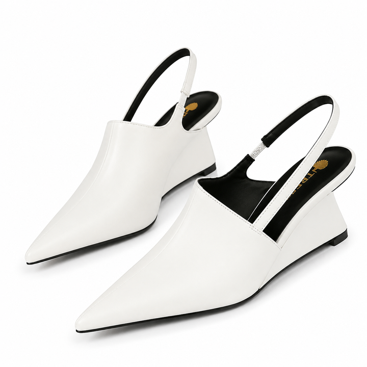Minimalist Pointed Toe Slingback Heels – IVORÉ