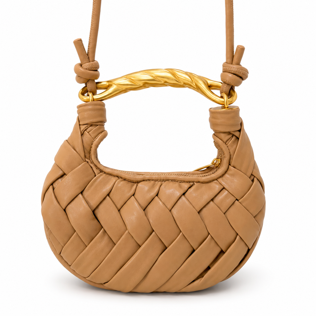 Woven Crescent Shoulder Bag – CAMELLE