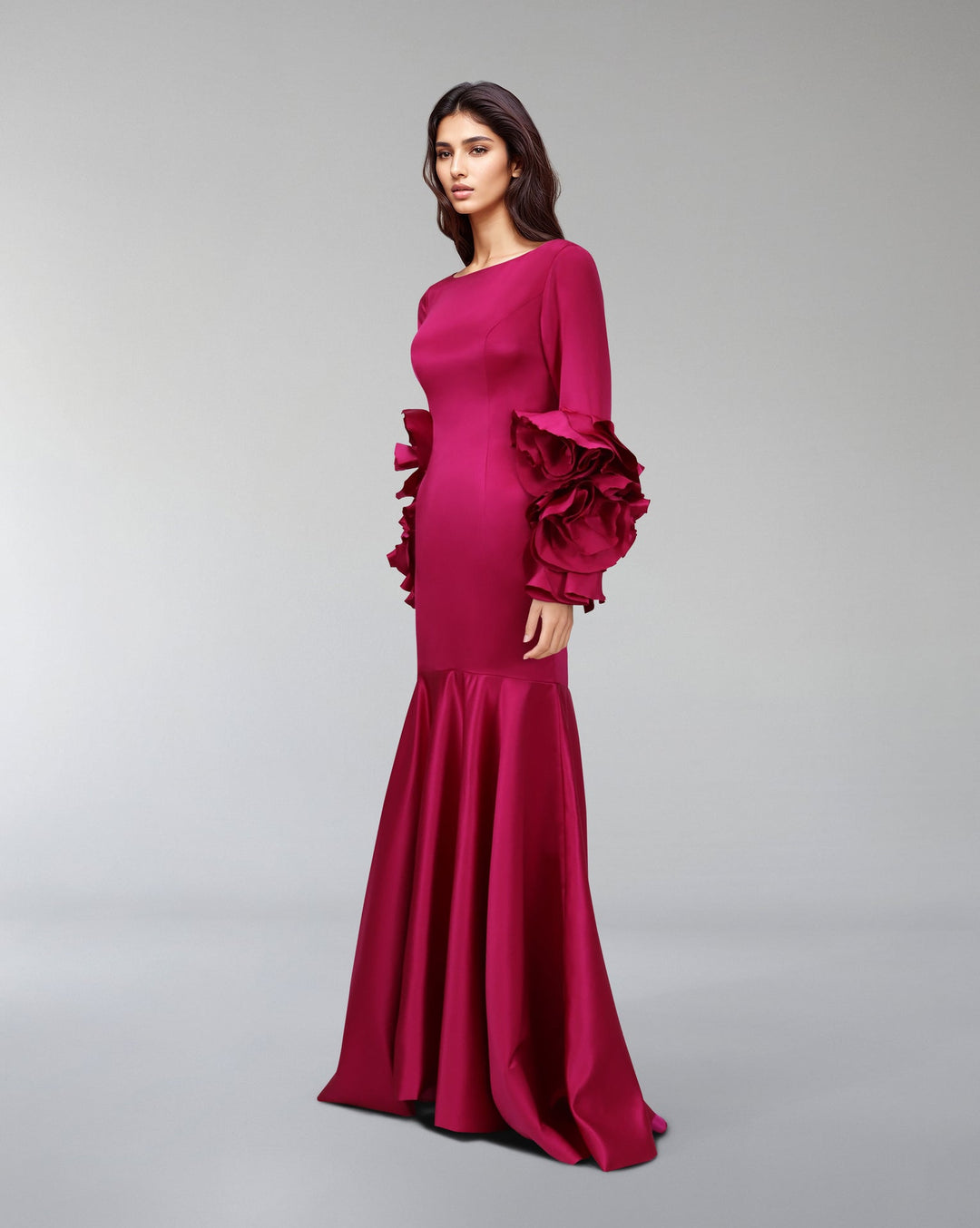 ODD-Flowered long sleeves dress