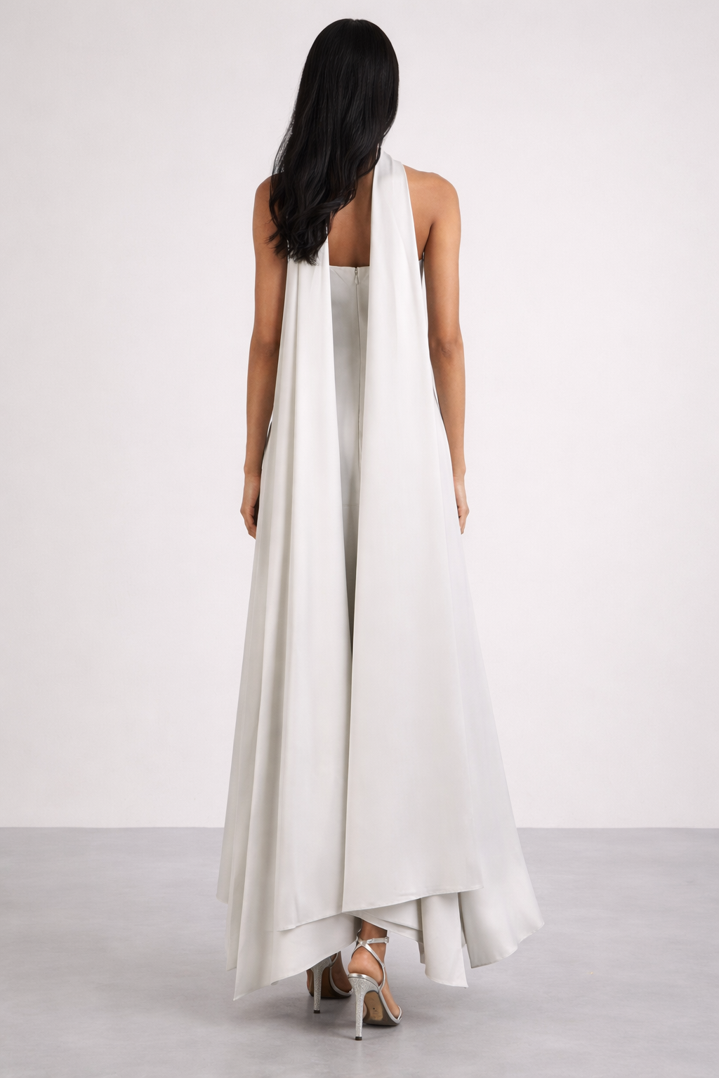 halter neck column maxi dress with open back – AURELIA