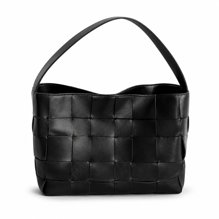 Woven Leather Shoulder Bag – BORDEAUX