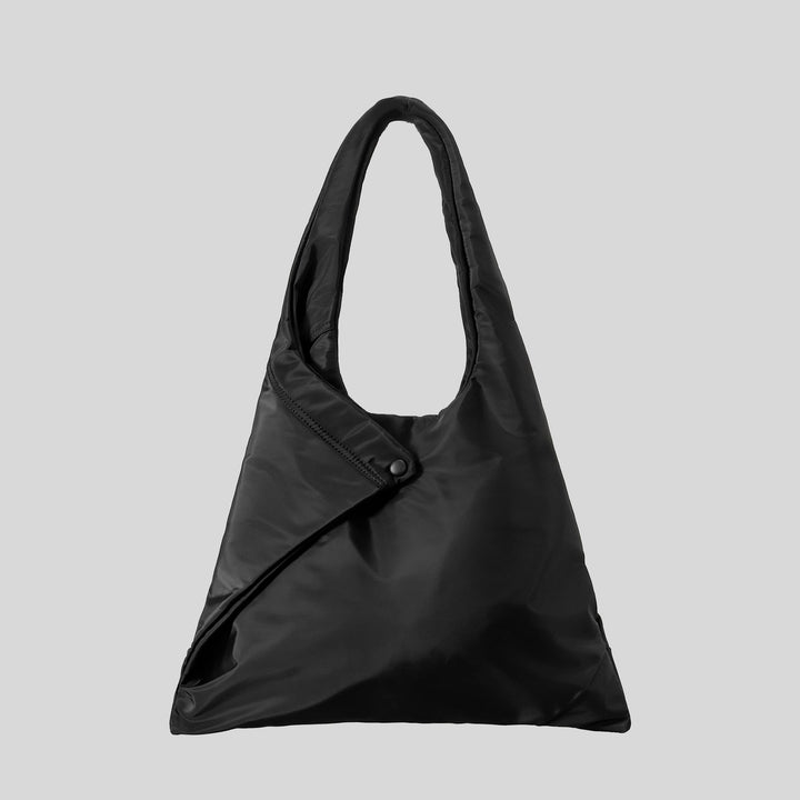 lightweight slouchy shoulder bag with snap detail – OLIVE