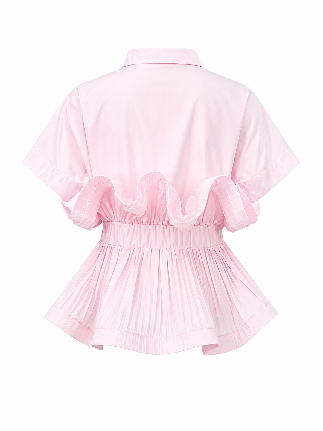 Blush Layered Ruffle Shirt – LUMINA
