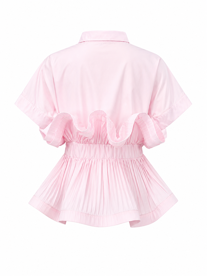 Blush Layered Ruffle Shirt – LUMINA