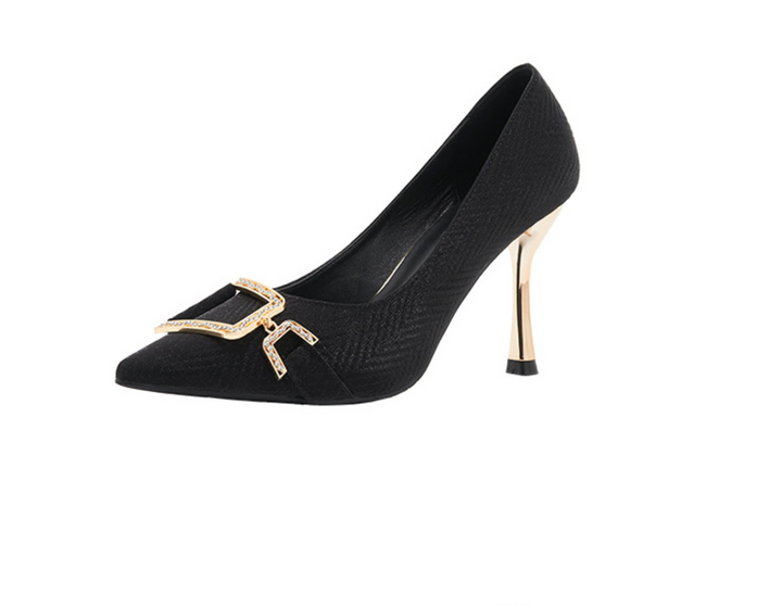 Elegant Ivory Pointed Toe Stiletto Heels - Pumps