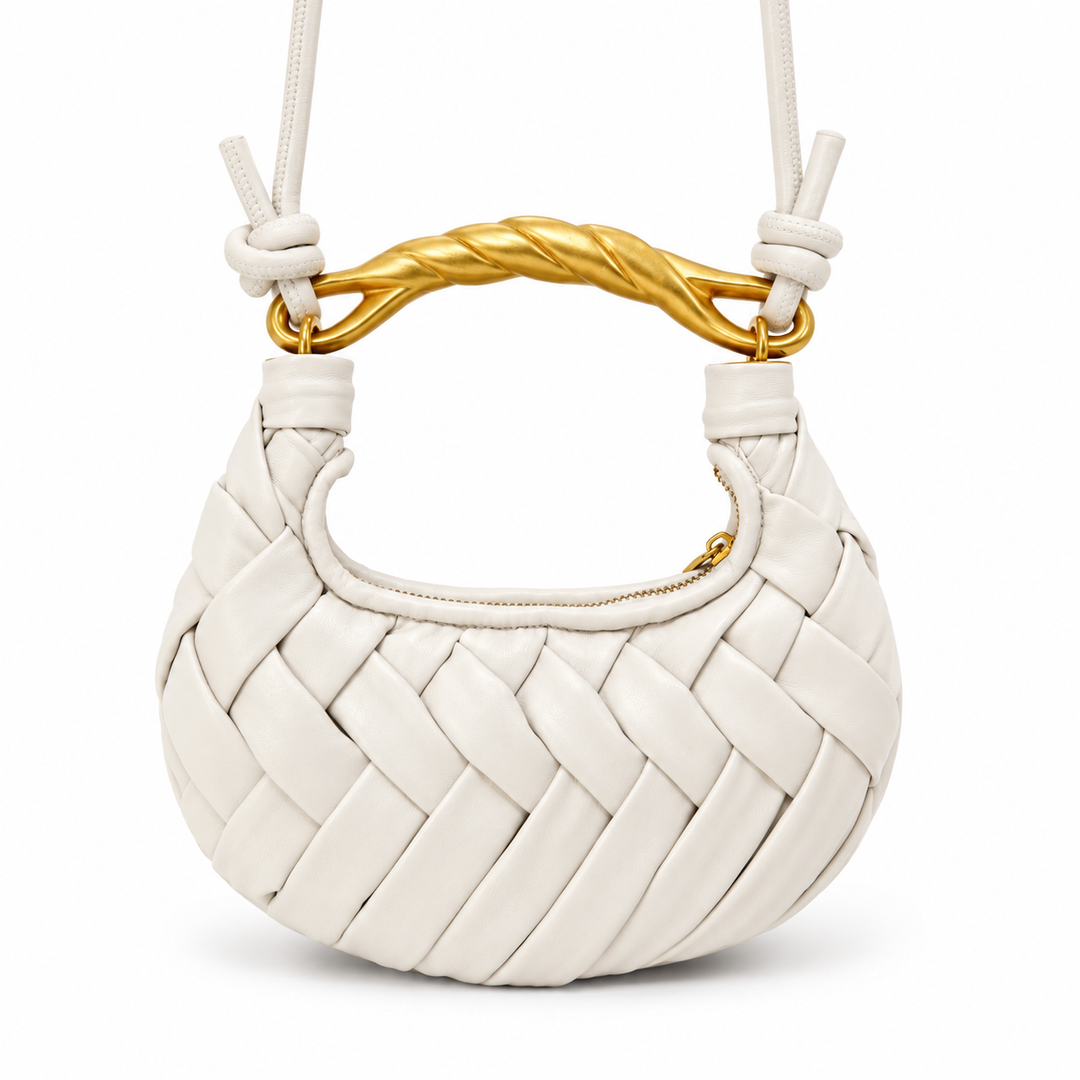 Woven Crescent Shoulder Bag – CAMELLE