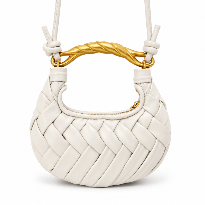 Woven Crescent Shoulder Bag – CAMELLE
