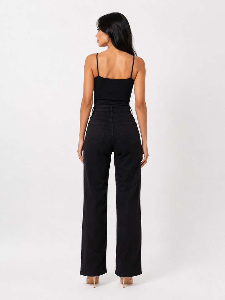 Pearl Embellished Floral Cutout Jeans - Glam