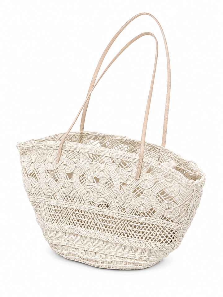 Bohemian Woven Lace Tote Bag – SANTORINI