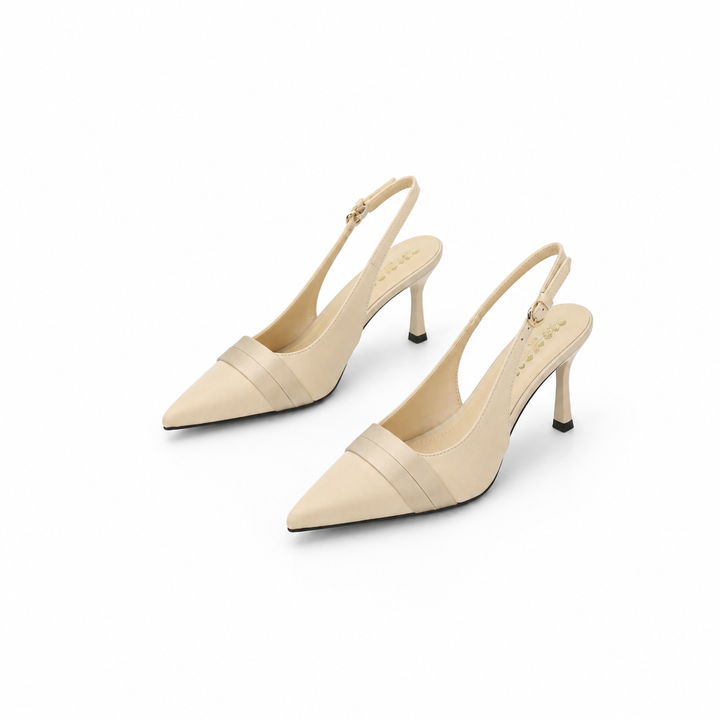 Purple Satin Slingback Pointed Heels – VIORELLE