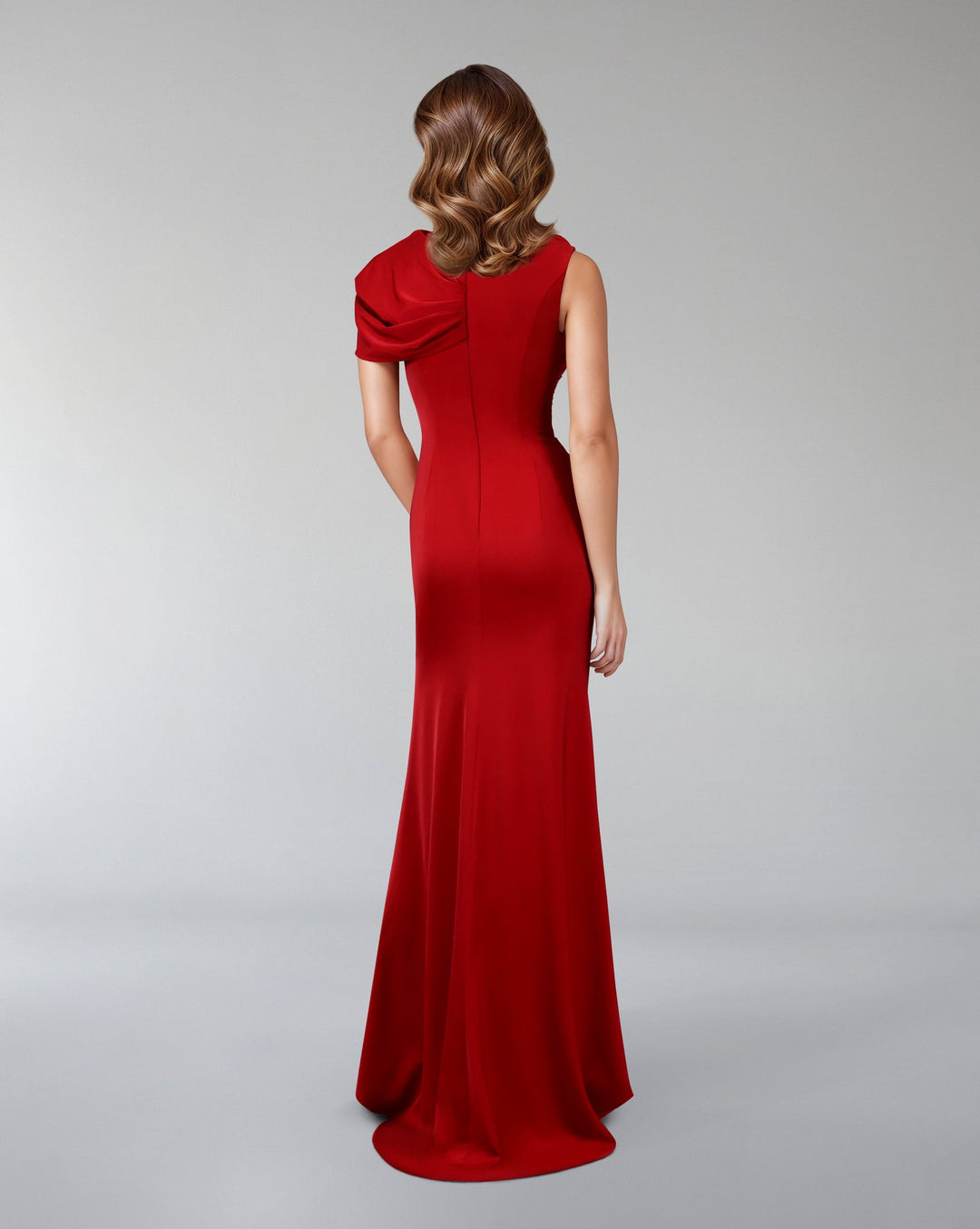 Sleeveless dress with side capelet and 3D flower - ODD- ROVEE