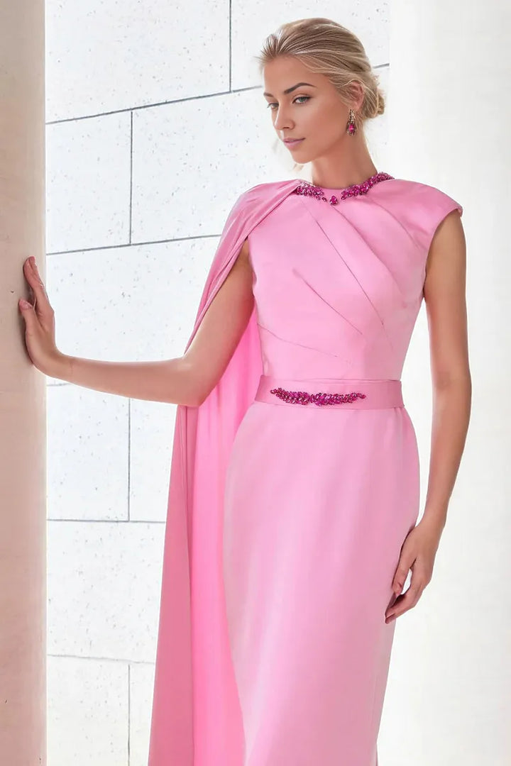 Draped shoulder cape gown – Olgah