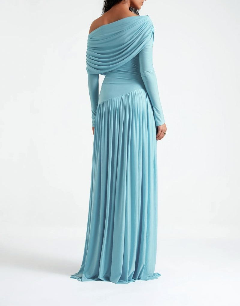 off-shoulder draped jersey gown – ARIA-1
